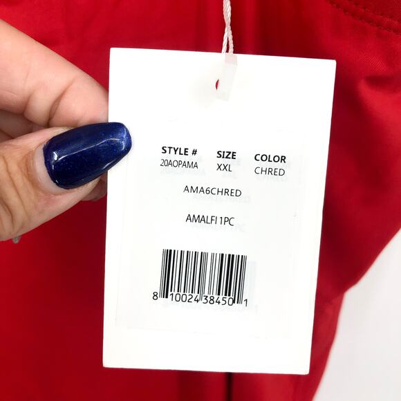 ANDIE SWIM Amalfi Classic One Piece Swimsuit XXL US 18 Cherry Red Flat NWT - Picture 7 of 9